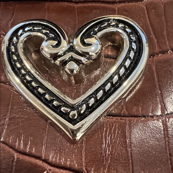 Brown and Black Croc-Embossed Women's Bag - Picture 2 of 3